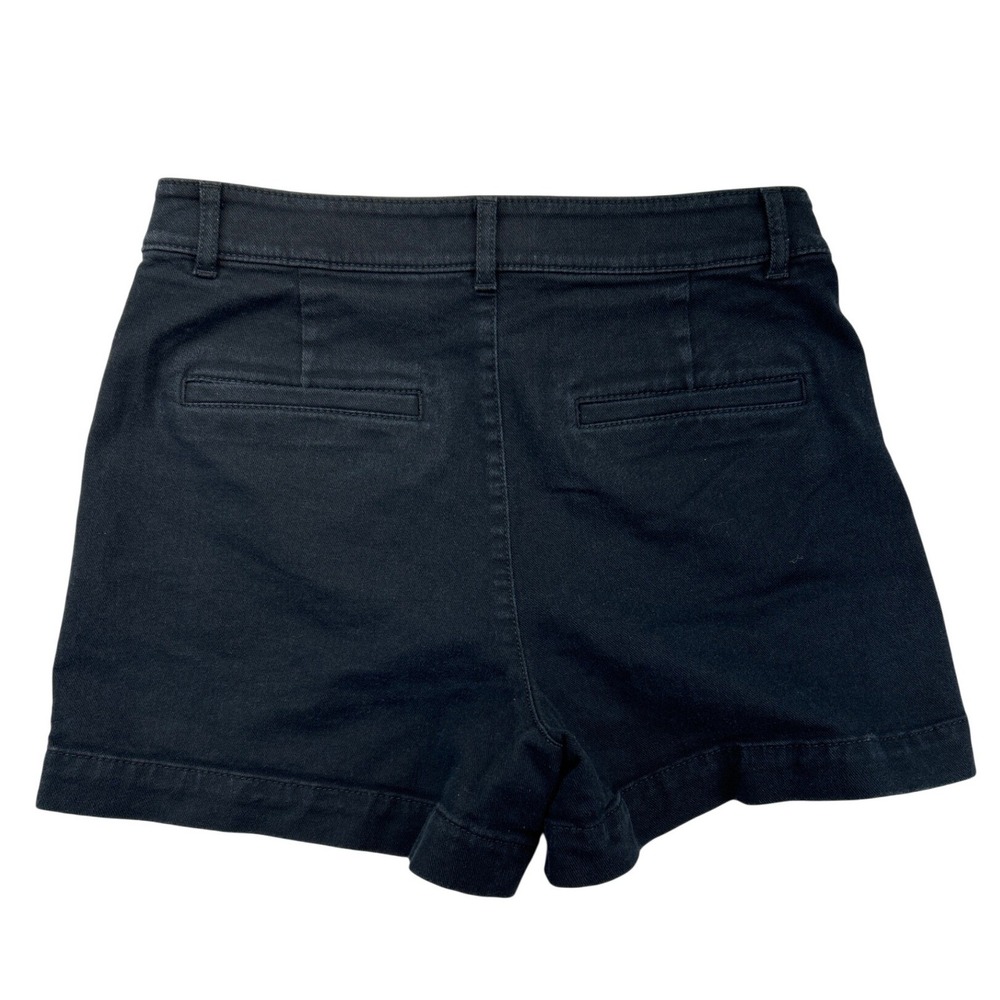 LOFT Shorts Women 6 Black The Palmer Utility Cotton Stretch Patch Pocket - Picture 2 of 8